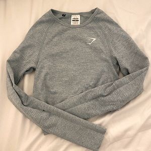 Gymshark Vital seamless long Sleeve Crop Top Small